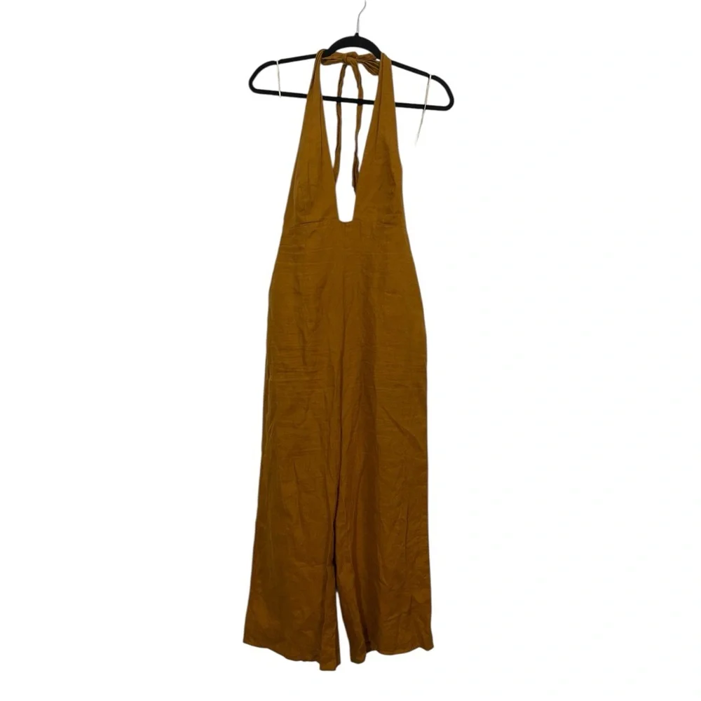 Aritzia Wilfred‎ 100% Linen Halter Jumpsuit Size 2